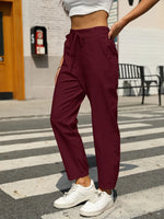 Elastic Waist Tapered Pants