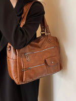 Vintage Style Multi-Pocket Crossbody Bag