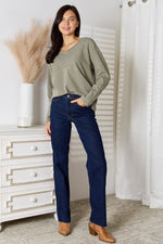 Culture CodeFull Size V-Neck Long Sleeve T-Shirt