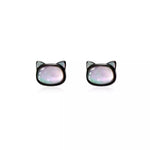 Shell Cute Cat Stud Earrings