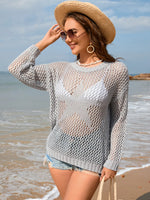 Openwork Dropped Shoulder Cover Up - Ladyez