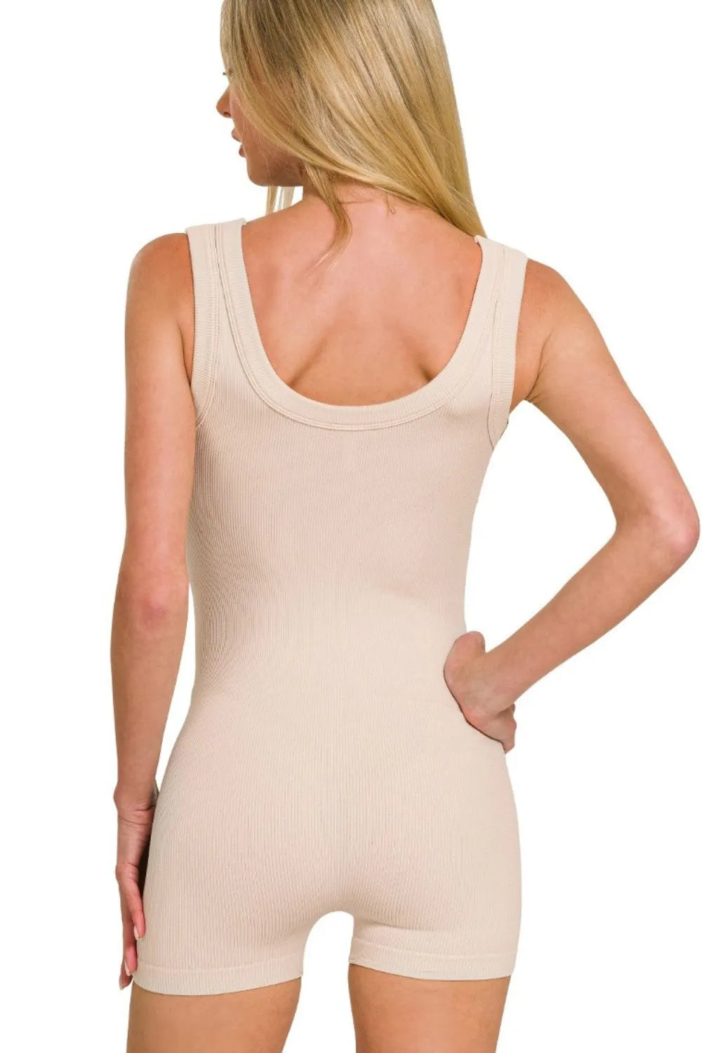 Zenana Ribbed Seamless Bodysuit - Ladyez