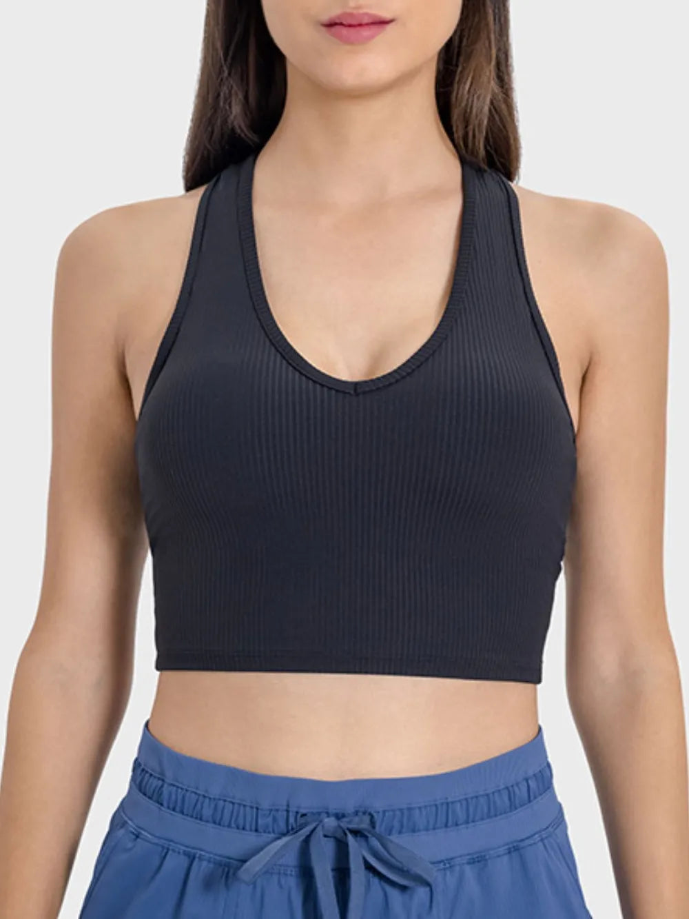 Millennia Scoop Neck Wide Strap Active Tank - Ladyez