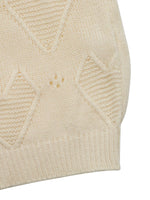 Openwork Heart Round Neck Sweater