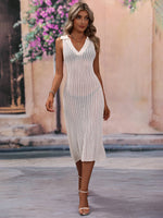 Openwork Johnny Collar Cover Up Dress - Ladyez