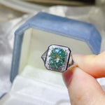 3 Carat Moissanite Engagement Square Ring - Ladyez