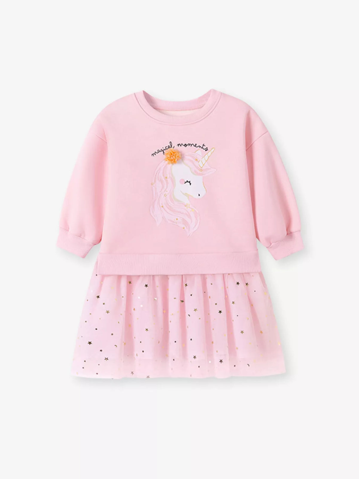 Children's Unicorn Graphic Sweatshirt Tulle Tutu Dress