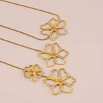 18K Gold-Plated Alloy Flower Necklace