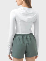 Millennia Zip Up Hooded Long Sleeve Active Outerwear - Ladyez