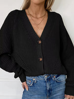 Full Size Chunky Knit Button-Down Cardigan Plus Size