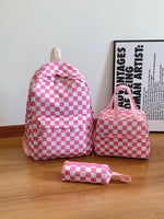 Checkered Pattern 3-Piece Bag Set - Ladyez