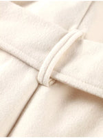 Surplice Tie Waist Dropped Shoulder Outerwear
