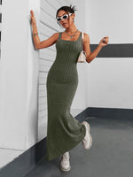 Ribbed Maxi Tank Dress - Ladyez