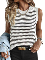 Striped Knit Sweater Vest