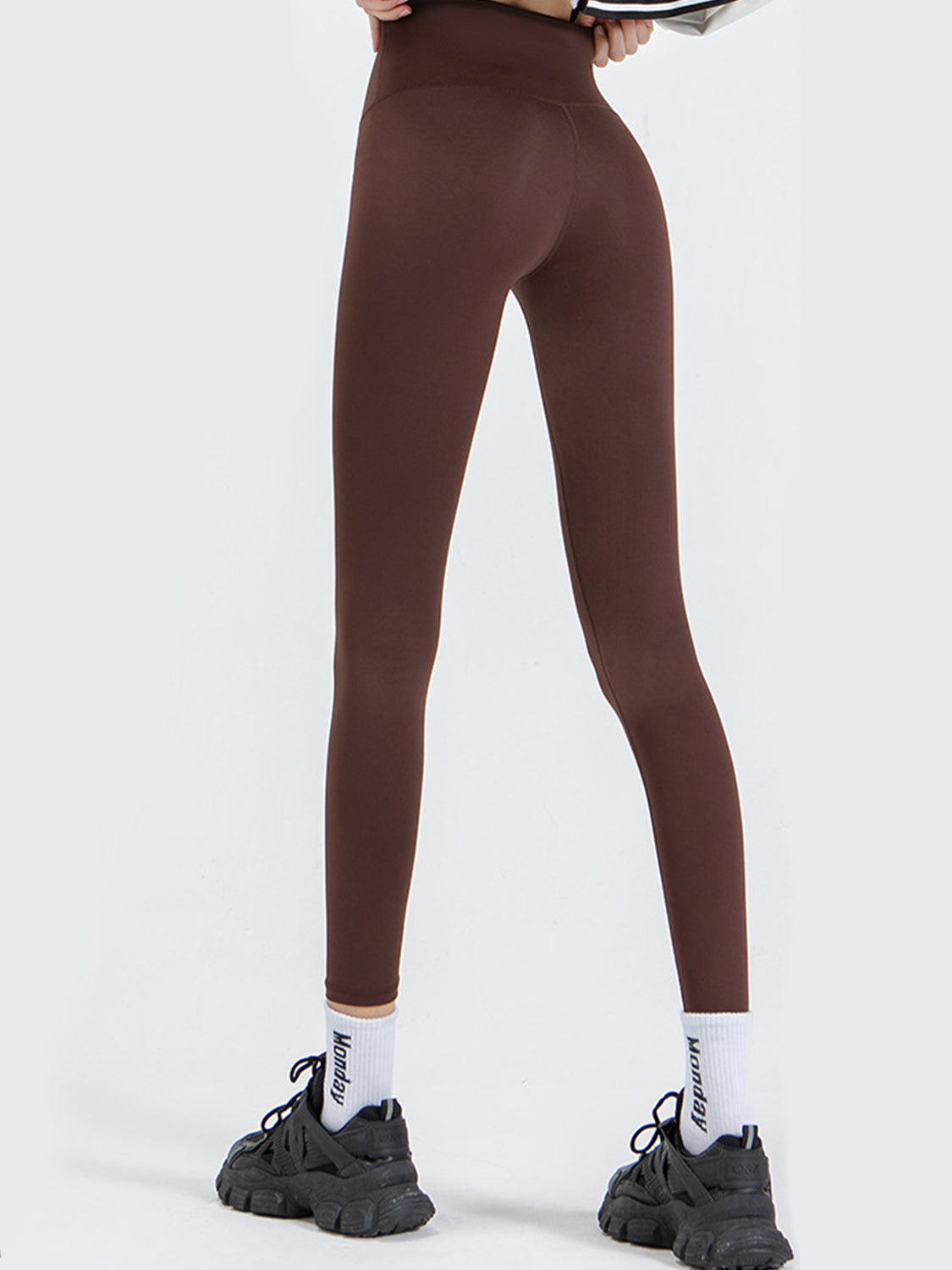 Wide Waistband Sports Leggings - Ladyez