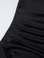 Ruched High-Slit Maxi Dress