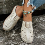 Round Toe Cutout Slip-Ons