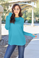Basic Bae Full Size Round Neck Long Sleeve T-Shirt - Ladyez
