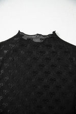 Sheer Mesh Short Sleeve Top - Ladyez