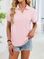 Eyelet Short Sleeve Blouse