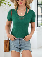 Lace Detail Short Sleeve T-Shirt