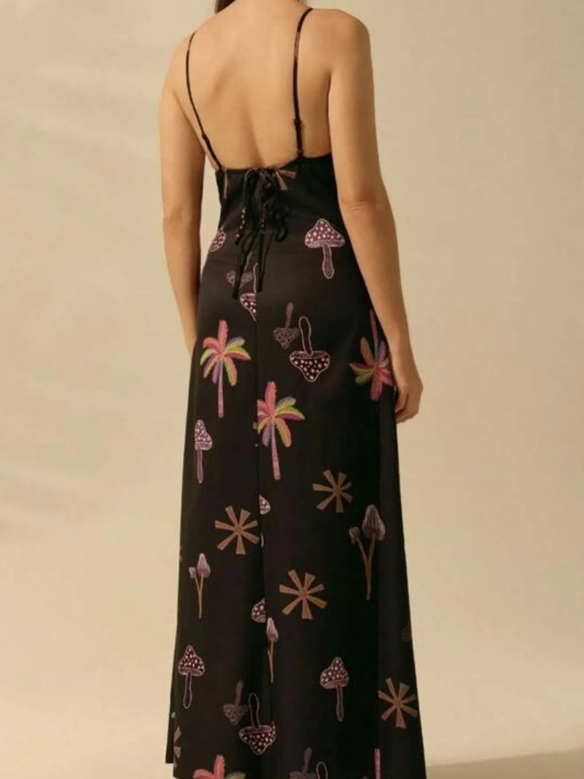Printed Sleeveless Maxi Dress - Ladyez