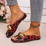 Leopard Open Toe Sandals