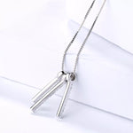 925 Sterling Silver Zircon Tassel Pendant Necklace