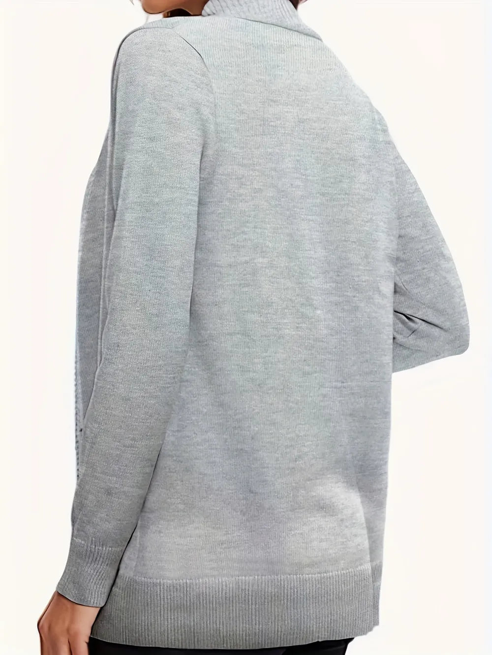 Open Front Long Sleeve Sweater Cardigan