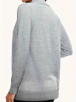 Open Front Long Sleeve Sweater Cardigan