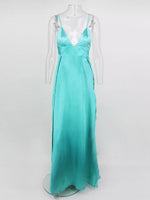 High-Slit Spaghetti Strap Maxi Dress