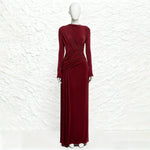 Ruched Long Sleeve Maxi Dress