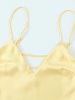 Satin V-Neck Cami Dress - Ladyez