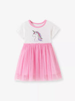 Children's Unicorn Graphic Tulle Dress