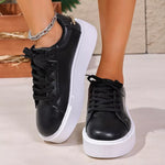 Round Toe Platform Sneakers