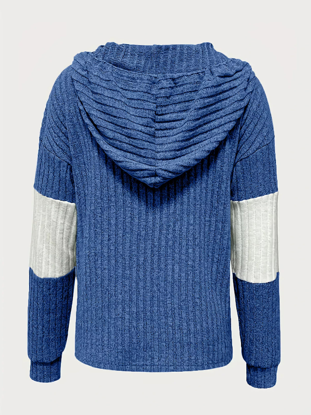 Color Block Drawstring Long Sleeve Hoodie