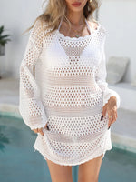 Round Neck Openwork Cover-Up - Ladyez