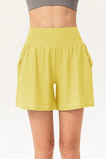 Pocketed Elastic Waist Active Shorts - Ladyez