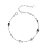 925 Sterling Silver Geometric Charm Bracelet