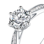1 Carat Moissanite 925 Sterling Silver Ring