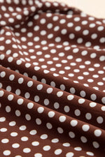 Polka Dot Print Backless Ruffled Tiered Maxi Dress