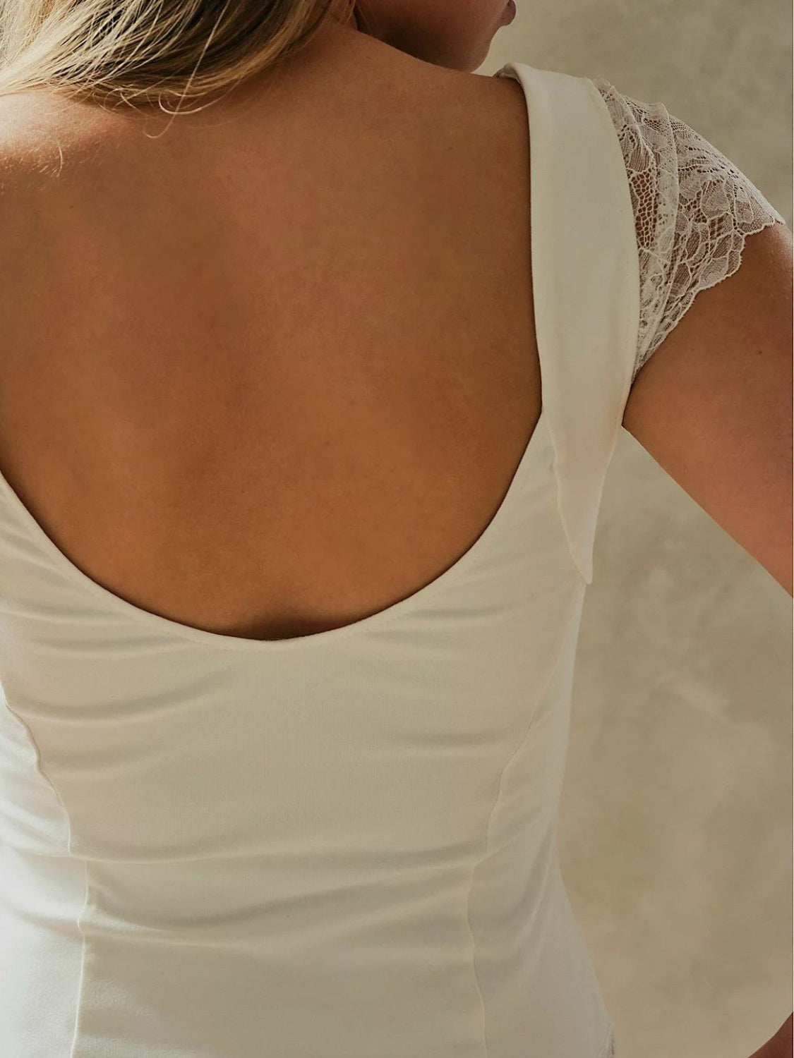 Lace Detail V-Neck Cap Sleeve Top - Ladyez