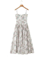 Floral Print Square Neck Maxi Cami Dress - Ladyez