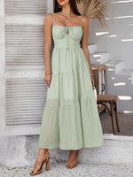 Devine Smocked Tiered Maxi Cami Dress - Ladyez