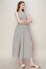 HYFVE Sleeveless Slit Midi Dress - Ladyez