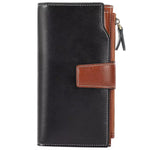 Vintage Style Long Leather Wallet