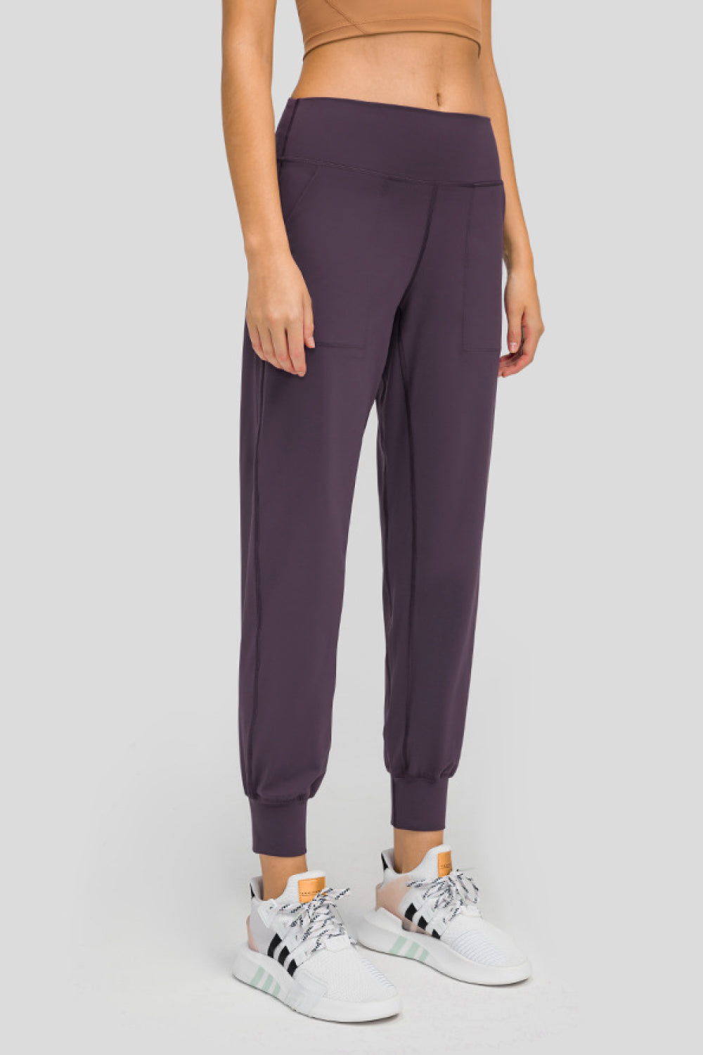 Millennia Wide Waistband Slant Pocket Pants - Ladyez
