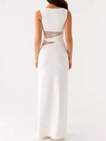 Lace Cutout Sleeveless Maxi Dress