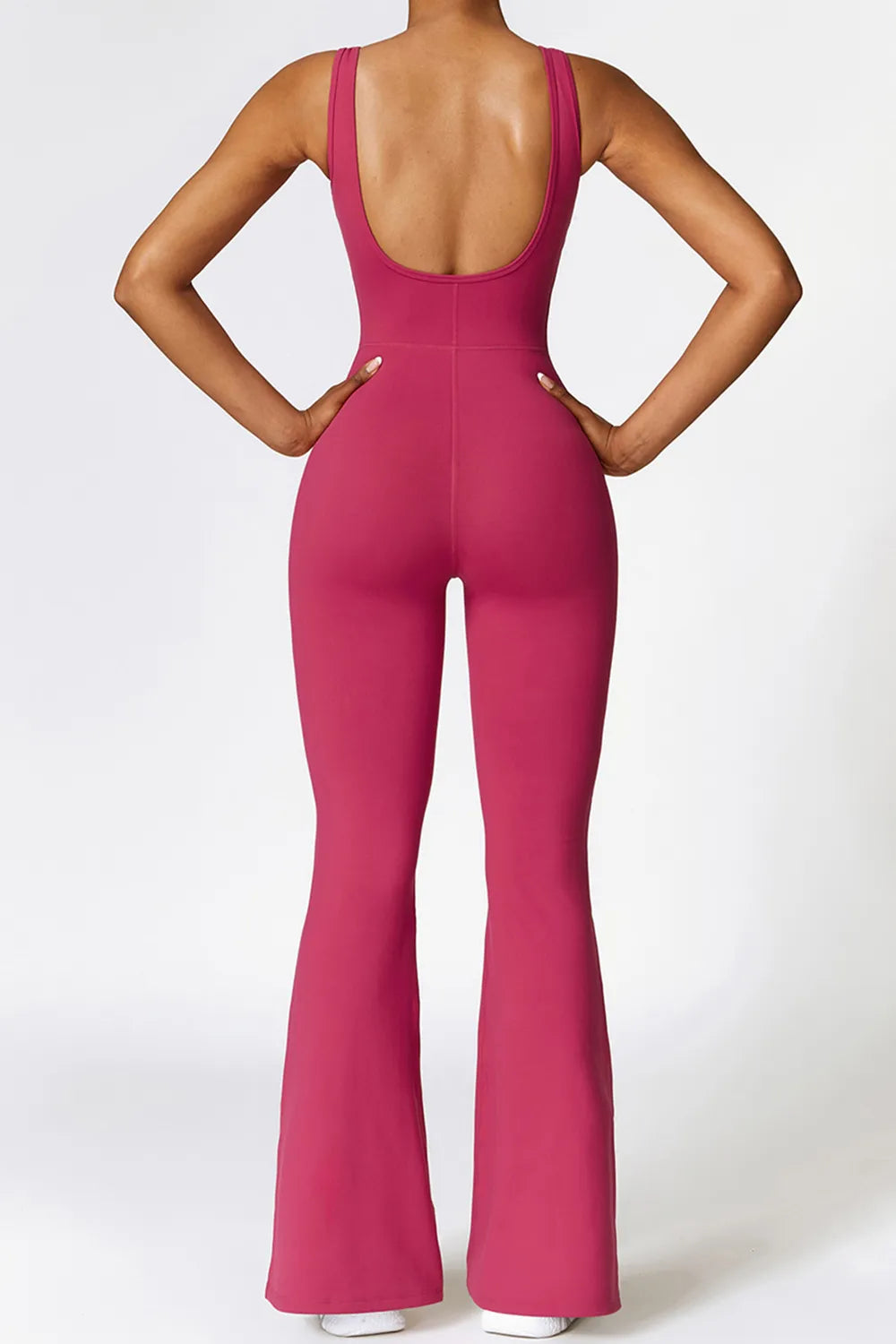 Basic Bae Sleeveless Bootcut Slit Active Jumpsuit - Ladyez