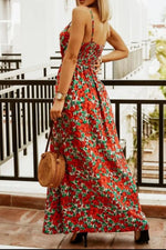 Printed Spaghetti Strap Maxi Dress